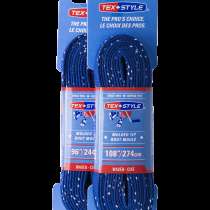 Шнурки для коньков с пропиткой W925, пара, 2,44 м, синие, в Сочи
