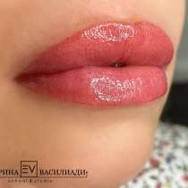 Перманентный макияж губ в акварельной технике, в Ярославле