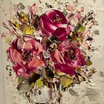 Картина маслом. Цветы мастихином, в Москве