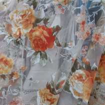 Тюль органза персиковые розы 300*180см, в Москве