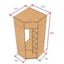 Распашной шкаф угловой "Сокол" , в Новосибирске