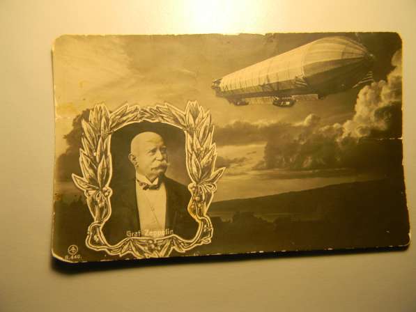 Открытка. Graf Zeppelin Граф Цеппели́н, дирижабль, Germany в фото 3