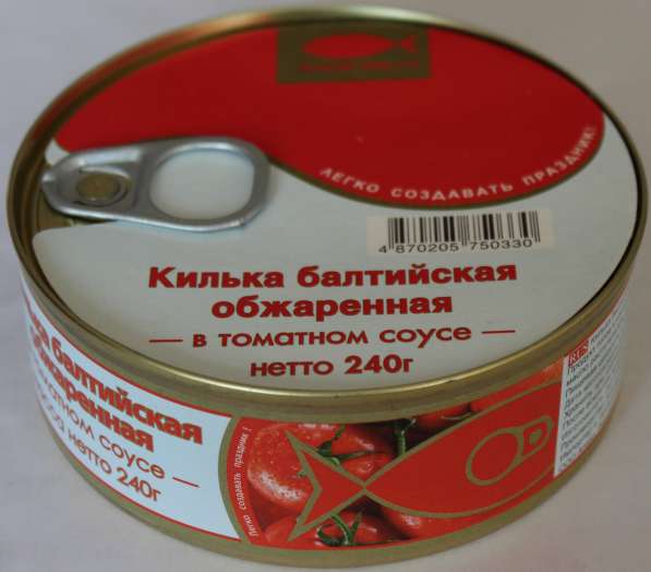 Килька балтийская обжаренная в томатном соусе "Stella Maris"