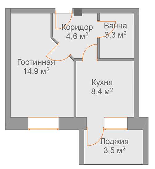 1-комн квартира в новом доме с индивидуальным отоплением в Черкесске