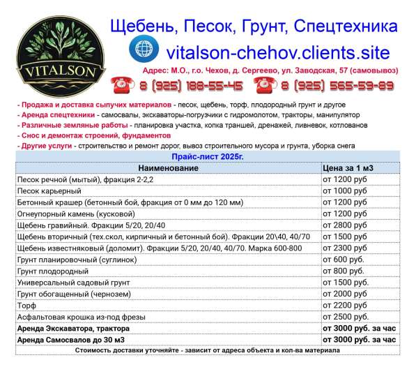 Виталсон. Снос домов. Чехов. Серпухов. Ступино. Подольск