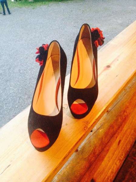 Туфли черно-красные на высоком каблуке в Сыктывкаре фото 3