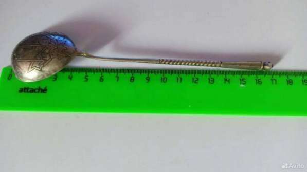 Серебро ложка 84 проба 1885-й в Ногинске фото 4