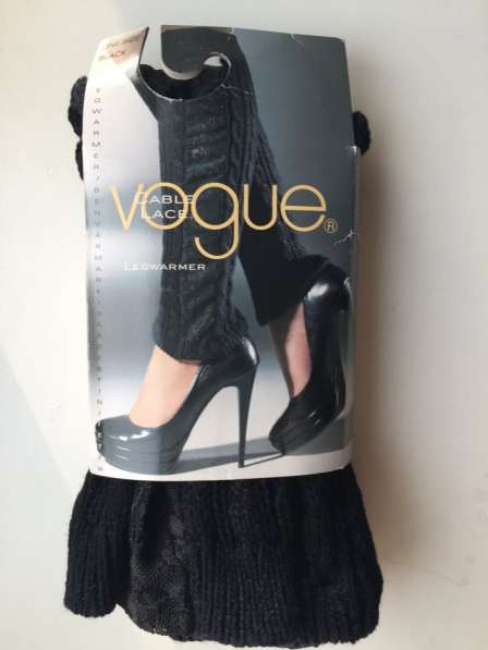 Гетры новые Vogue вязаные чёрные кружева гипюр вставки в Москве фото 6