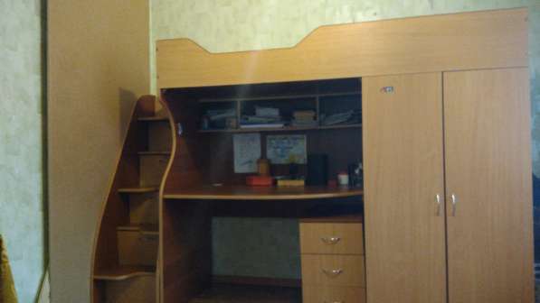 Кровать-чердак с рабочей зоной и шкафом в Санкт-Петербурге фото 5