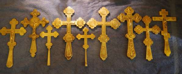 Коллекция из 9-ти старинных напрестольных крестов. XIX век в Санкт-Петербурге фото 6