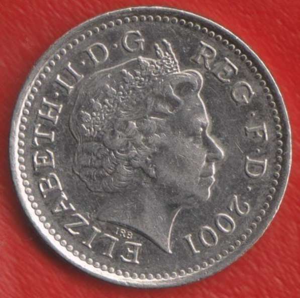 Великобритания Англия 10 пенни 2001 г. Елизавета II в Орле