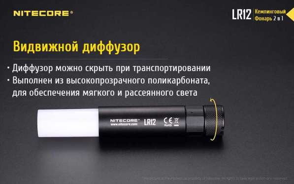 NiteCore Кемпинговый, многофункциональный фонарь NiteСore LR12 в Москве фото 6