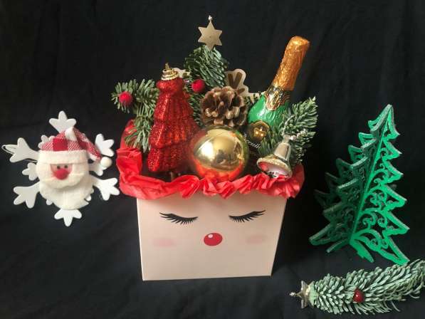 Новогодняя композиция, новогодний подарок в Краснодаре