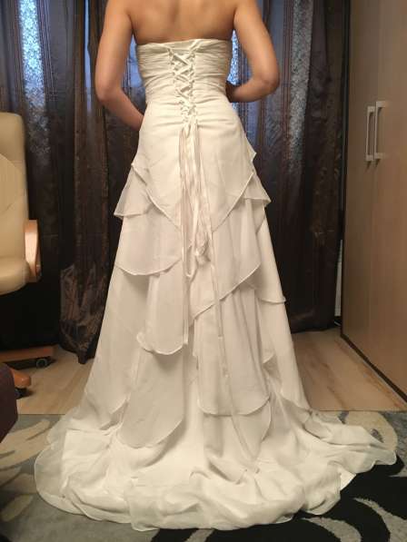 Шифоновое свадебное платье в Москве фото 4