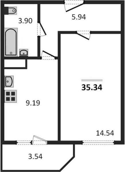 Продам однокомнатную квартиру в Волгоград.Жилая площадь 35,34 кв.м.Этаж 11.