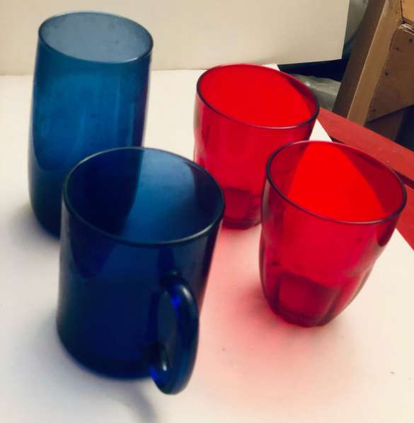 Посуда цветное стекло