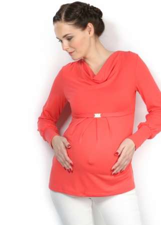 Блуза "Сельма" коралловая для беременных
