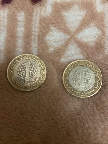 Монета 1 Лира 2014 и 2009