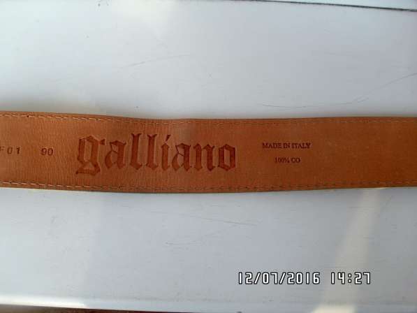 Продам новый брендовый ремень Galliano в Омске