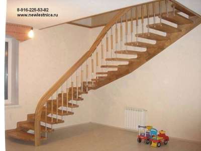 Лестницы из массива для дома и дачи Новая Лестница в Мытищи фото 5
