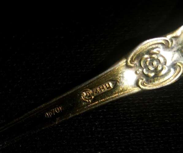 Кофейные ложечки. мнц. Роза. Позолота в Ростове-на-Дону