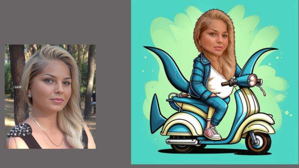 Шарж портрет по фото в Москве фото 8