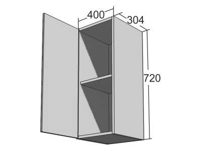 Навесной шкаф ШВ-40 Ольха ЕвроМебель в Кемерове