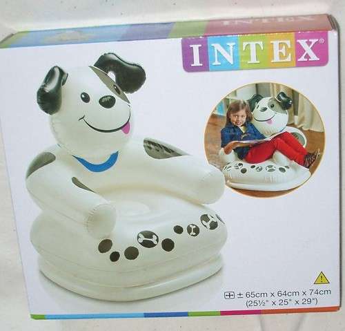 Кресло надувное для детей 65х64х74см Собака Intex в Москве