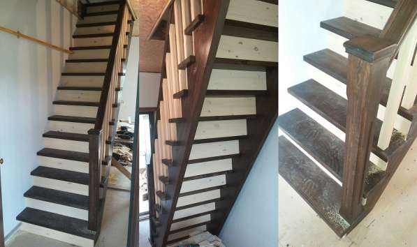 Установка деревянных лестницы в Кирове фото 4