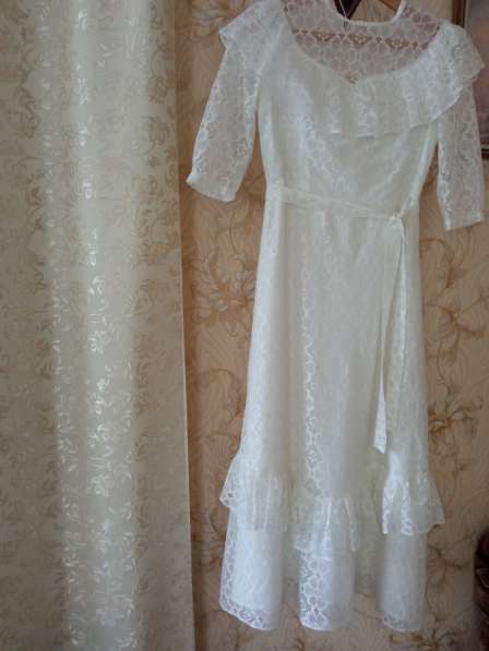 Платье белое длинное размер 44 в фото 4