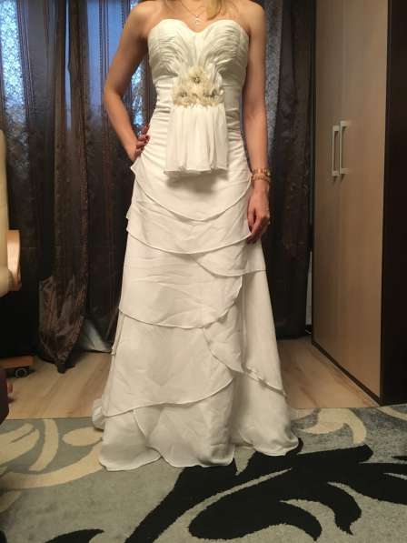 Шифоновое свадебное платье в Москве фото 3