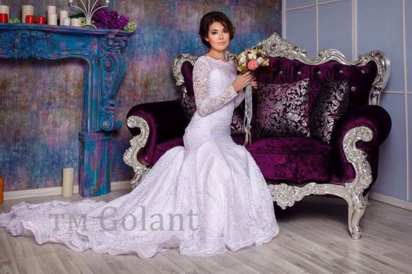 Кружевное свадебное платье русалка