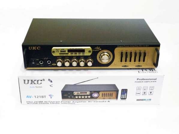 Усилитель звука UKC AV-121BT Bluetooth USB + караоке в фото 3