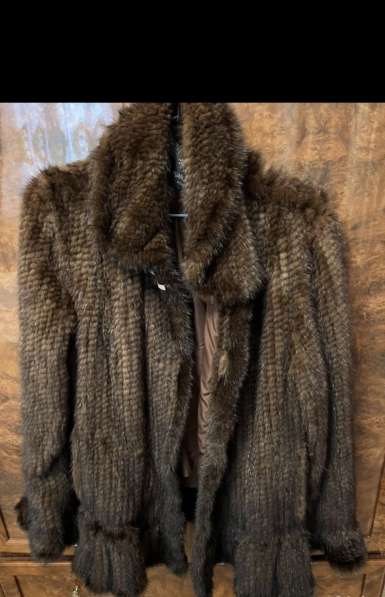 Вязаная норковая шуба