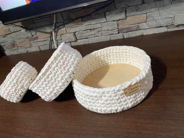 Вязаные корзины