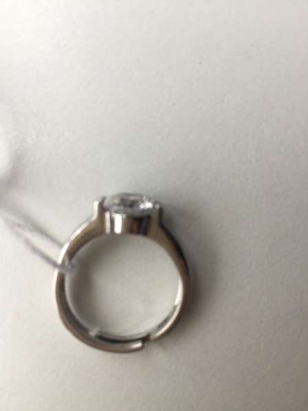 Кольцо серебро новое фианит камень размер 16-19 раздвижное в Москве фото 6