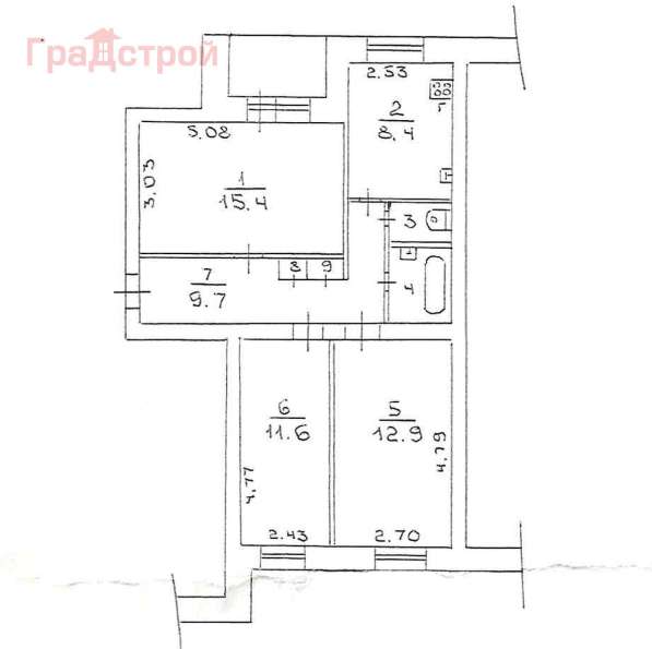 Продам трехкомнатную квартиру в Вологда.Этаж 4.Дом кирпичный.Есть Балкон. в Вологде