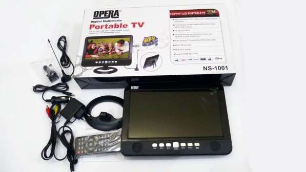 10" TV Opera 1002 Портативный телевизор с Т2 USB SD