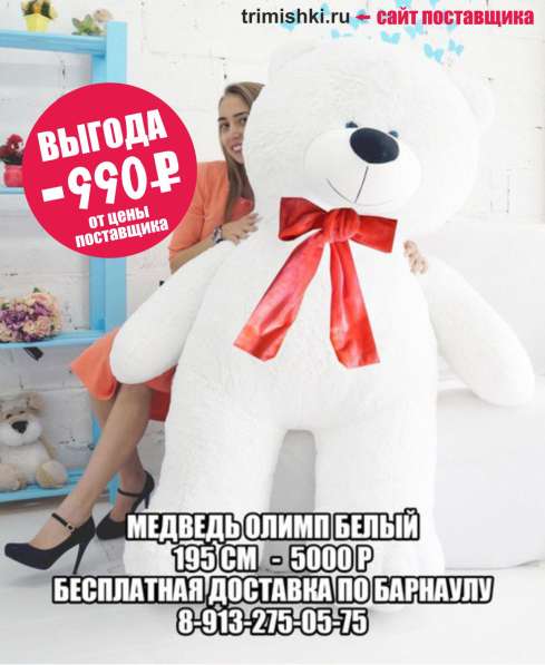 Плюшевые медведи / мишки в Барнауле, доставка в Барнауле фото 40