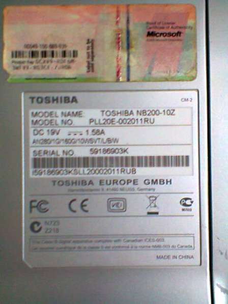Toshiba NB200 Рабочий нетбук в Москве фото 8