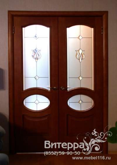 Двери с оформлением витражами в Набережных Челнах фото 10