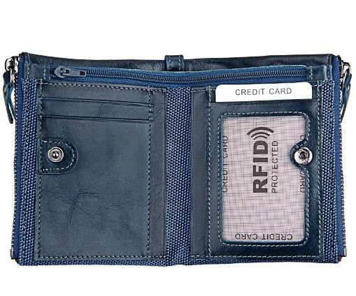Кожаное портмоне от воровства с банковских карт RFID/Кошелек