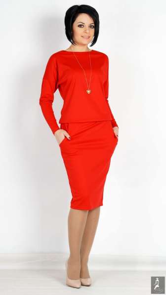 Красное платье 54 размера бренд Ajour в Москве фото 3