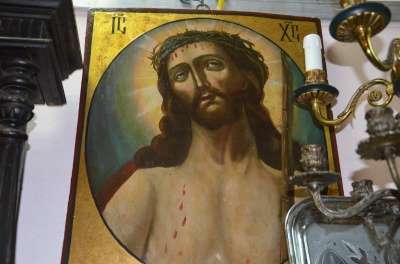 Икона Спас в терновом венце. 55 на 43 см