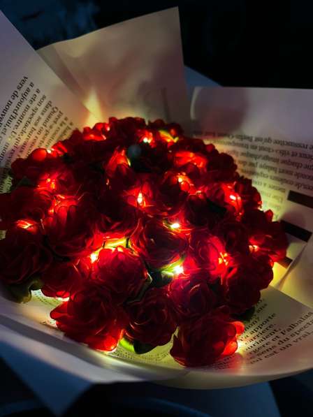 Букеты из атласных лент в Москве фото 4