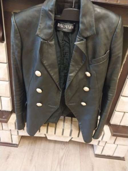 Кожанный пиджак BALMAIN PARIS