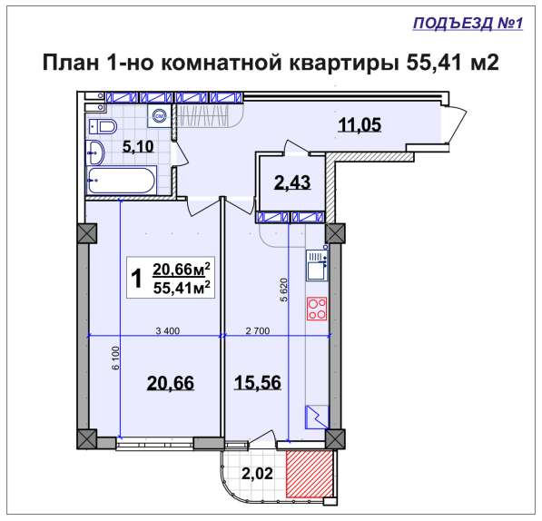 Новая 1-но комнатная 55 на ул. Маячная, 33 в Севастополе фото 8