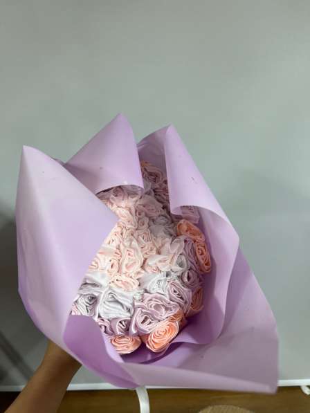 Цветы из атласных лент