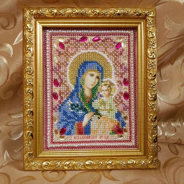 Бисерная икона ручной работы