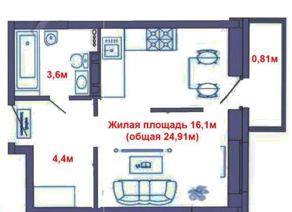 Продам однокомнатную квартиру в Краснодар.Жилая площадь 38 кв.м.Этаж 5.Дом монолитный.